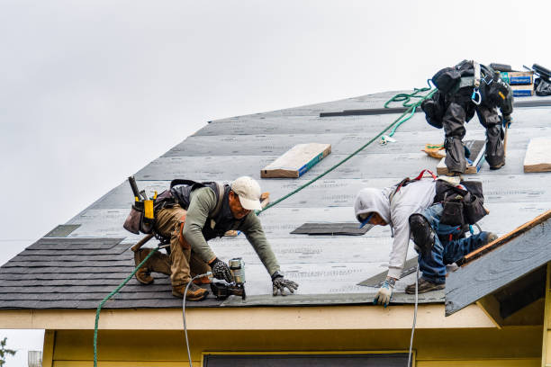 Professional Gutter Installation technician working in Gary, IN